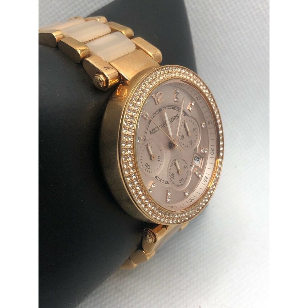 Michael Kors MK5896 Womens Stainless Steel Acetat - Picture 3 of 9